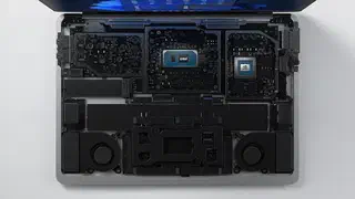 Surface Laptop Studio 2 view inside