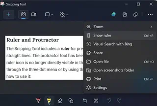 Ruler through &mldr; menu