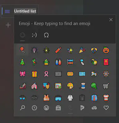 Add emoji to Lists