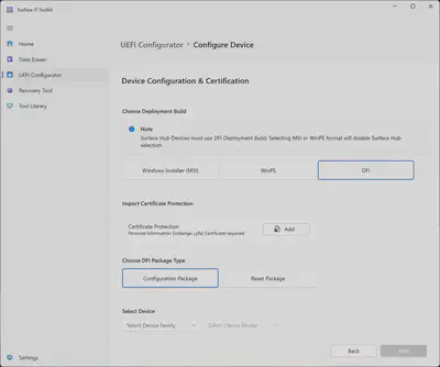 Surface IT Toolkit - UEFI Configurator