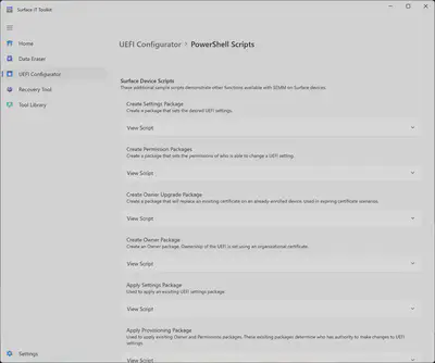 Surface IT Toolkit - UEFI Configurator