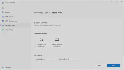 Surface IT Toolkit - Recovery Tool