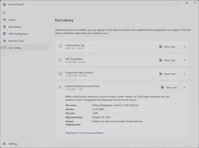 Surface IT Toolkit - Tool Library